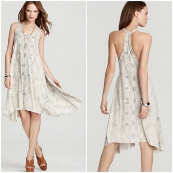$195 NWOT Rebecca Taylor Racerback Swing Trapeze Reptile Print Dress Sz S - Picture 1 of 10